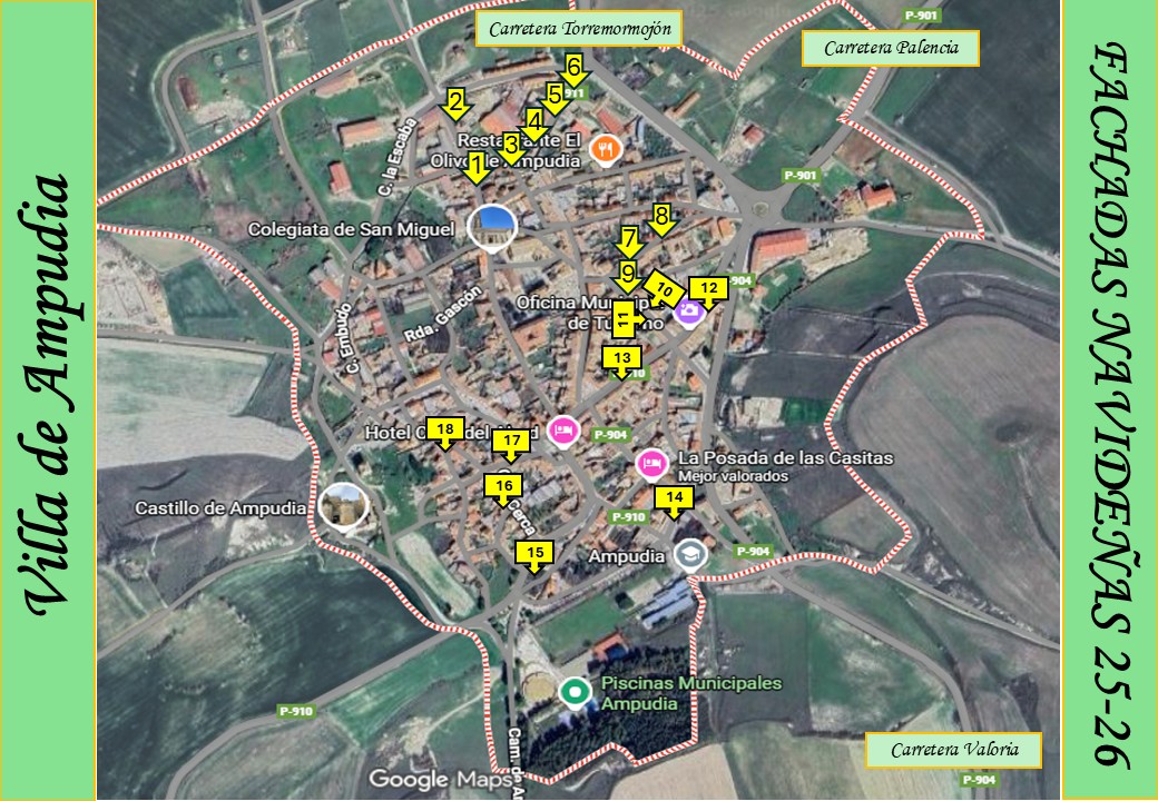 Mapas para visitar las fachadas navideñas del concurso