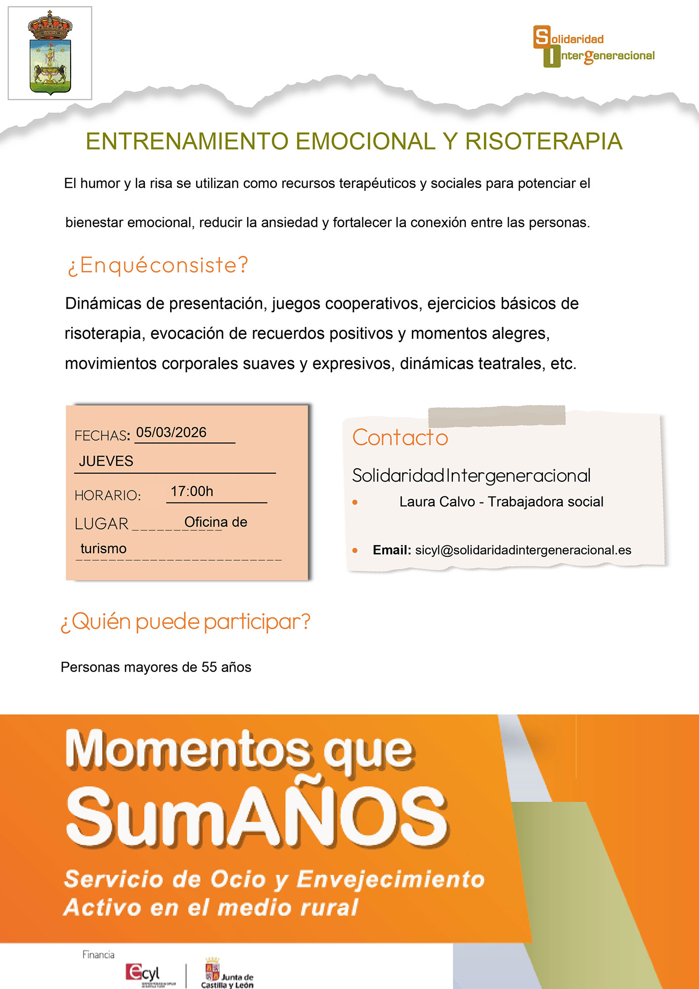 Momentos que SumAÑOS: Entrenamiento Emocional y Risoterapia