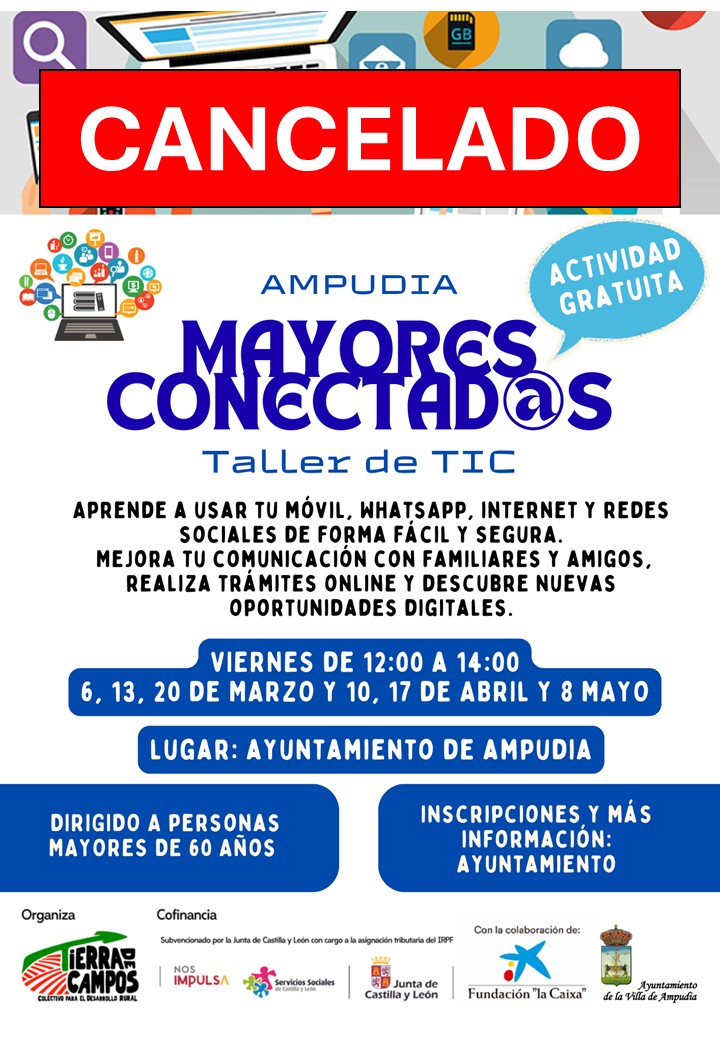 Mayores Conectad@s. Taller de TIC: CANCELADO