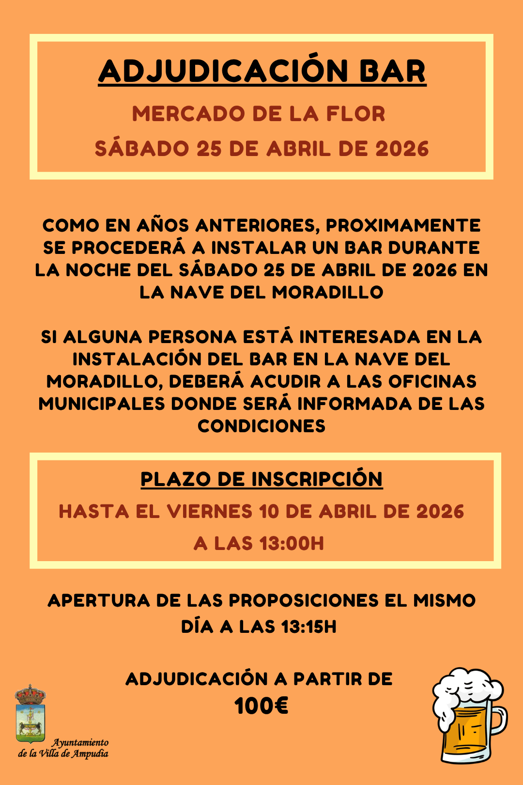 Adjudicación Bar Mercado de la Flor 2026