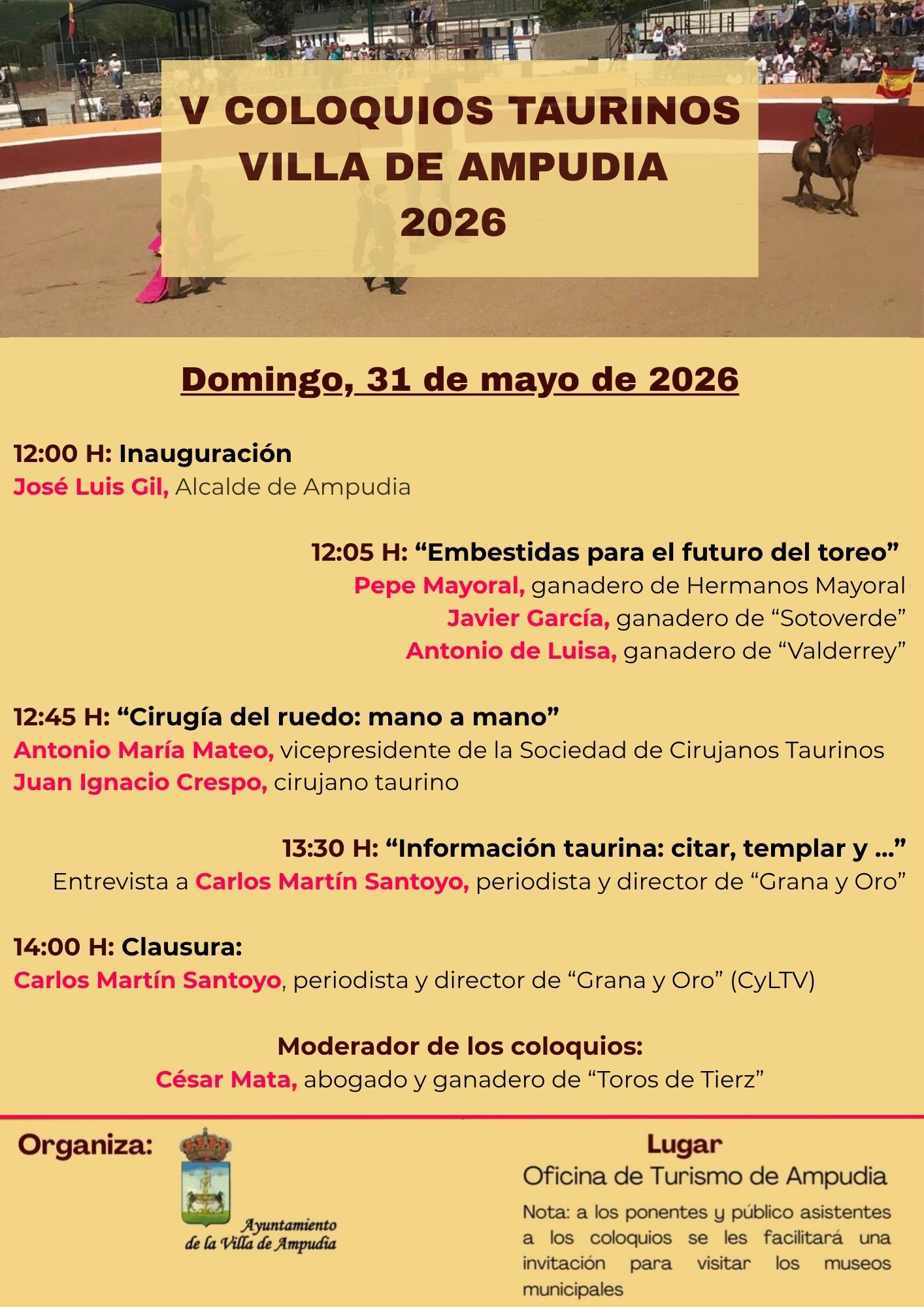 V Coloquios Taurinos Villa de Ampudia 2026