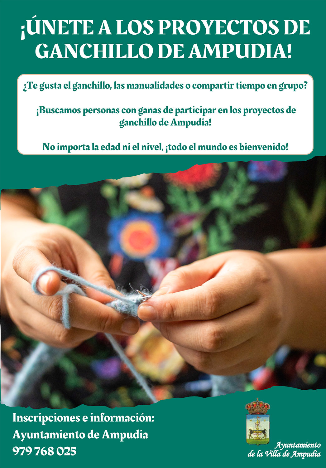 ¡Únete a los proyectos de ganchillo de Ampudia!