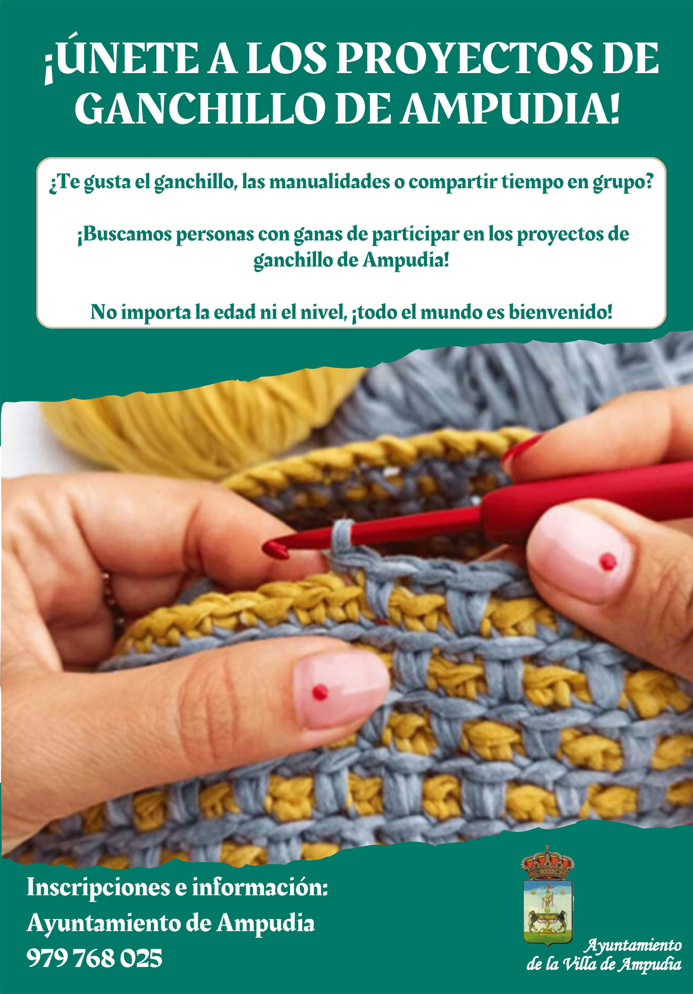 ¡Únete a los proyectos de ganchillo de Ampudia!