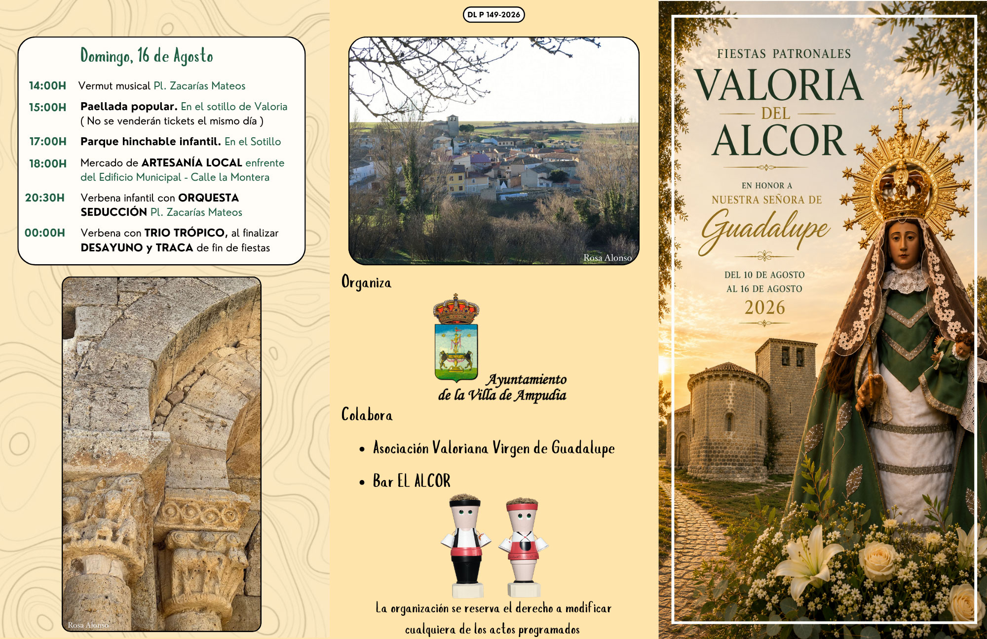 Fiestas Patronales de Valoria del Alcor en honor a Nuestra Señora de Guadalupe 2026