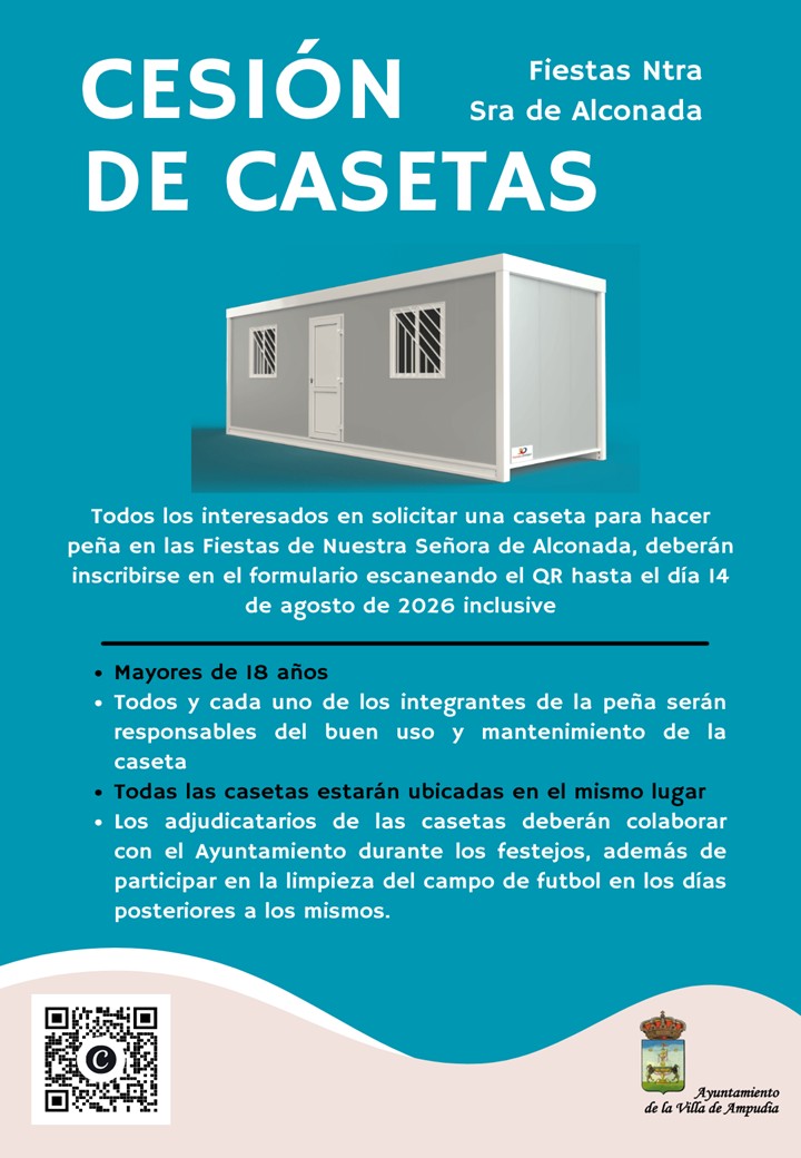 Cesión de casetas para peñas