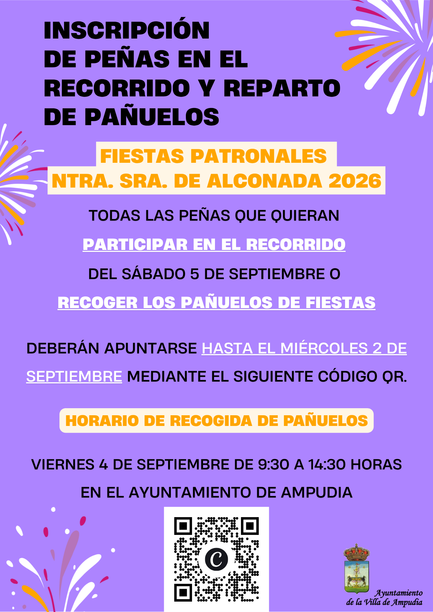 Inscripción de peñas en el recorrido y reparto de pañuelos